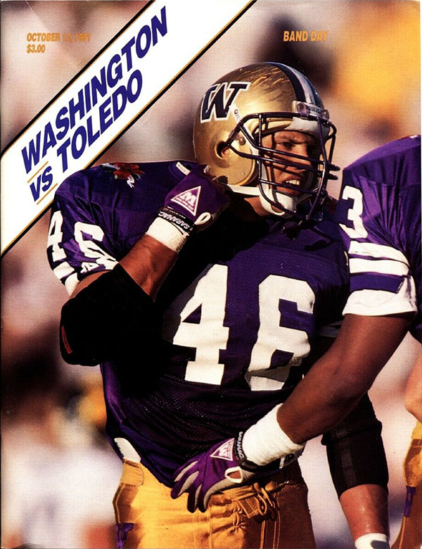 College Football Program: Washington Huskies vs. Toledo Rockets (October 12, 1991)