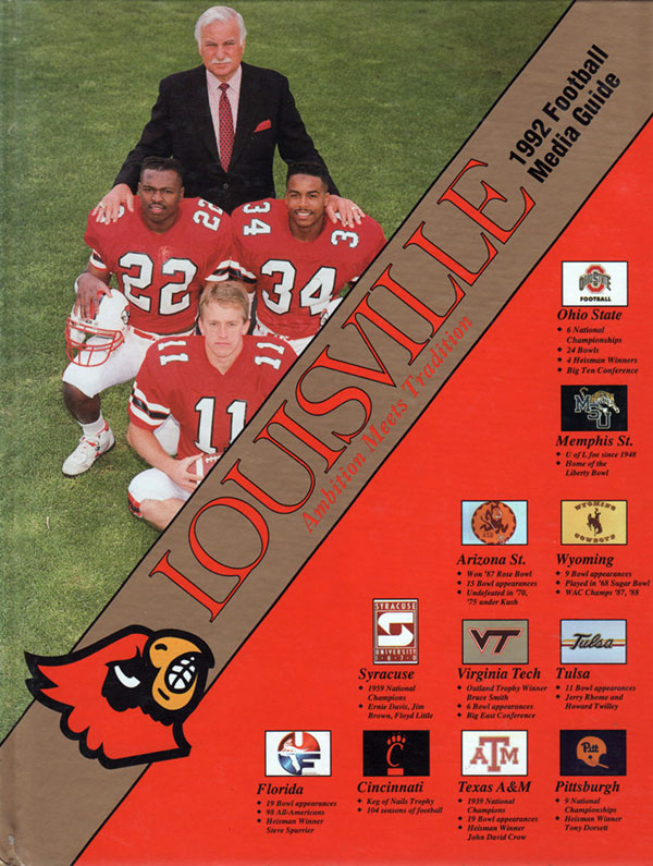 College Football Media Guide: Louisville Cardinals (1992)