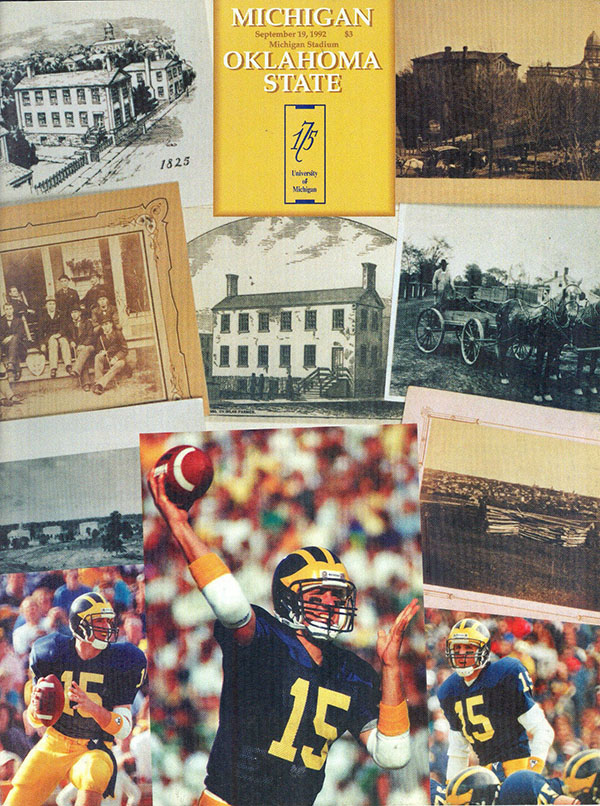 College Football Program: Michigan Wolverines vs. Oklahoma State Cowboys (September 19, 1992)