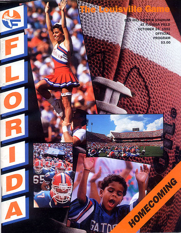 College Football Program: Florida Gators vs. Louisville Cardinals (October 24, 1992)