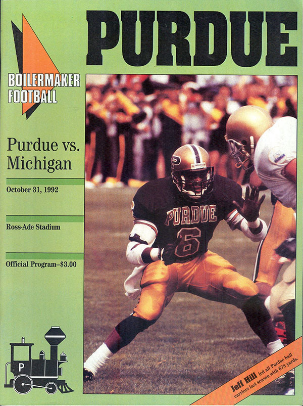 College Football Program: Purdue Boilermakers vs. Michigan Wolverines (October 31, 1992)