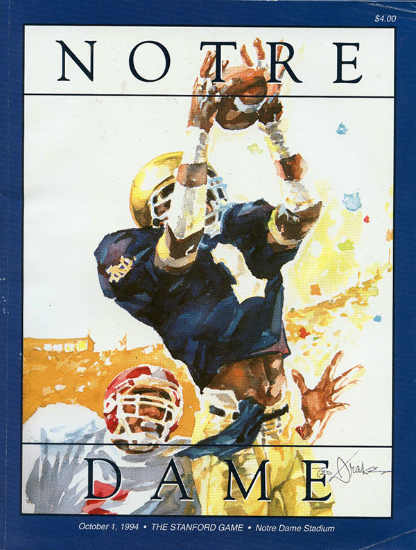 College Football Program: Notre Dame Fighting Irish vs. Stanford Cardinal (October 1, 1994)