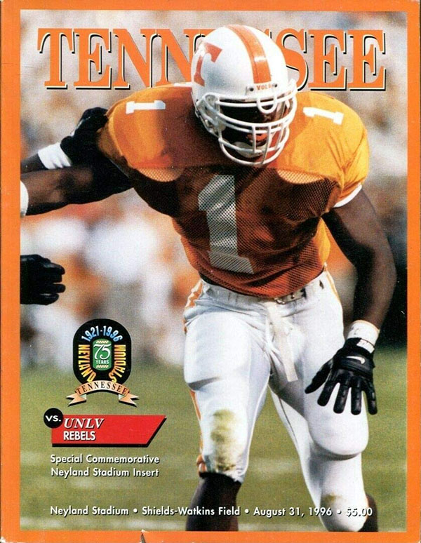 College Football Program: Tennessee Volunteers vs. UNLV Rebels (August 31, 1996)