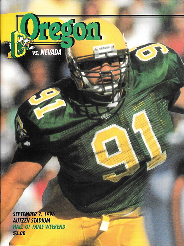 College Football Program: Oregon Ducks vs. Nevada Wolf Pack (September 7, 1996)