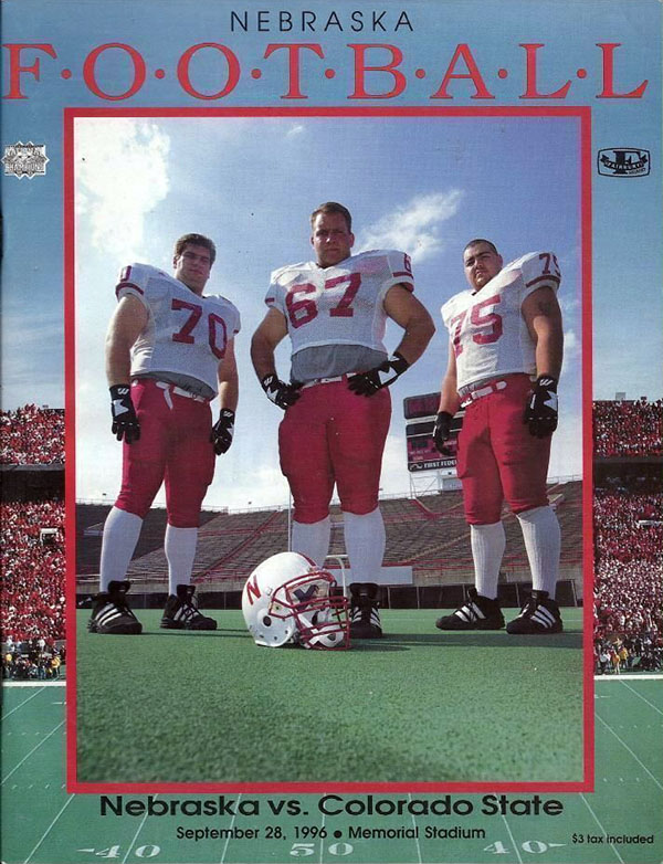 College Football Program: Nebraska Cornhuskers vs. Colorado State Rams (September 28, 1996)