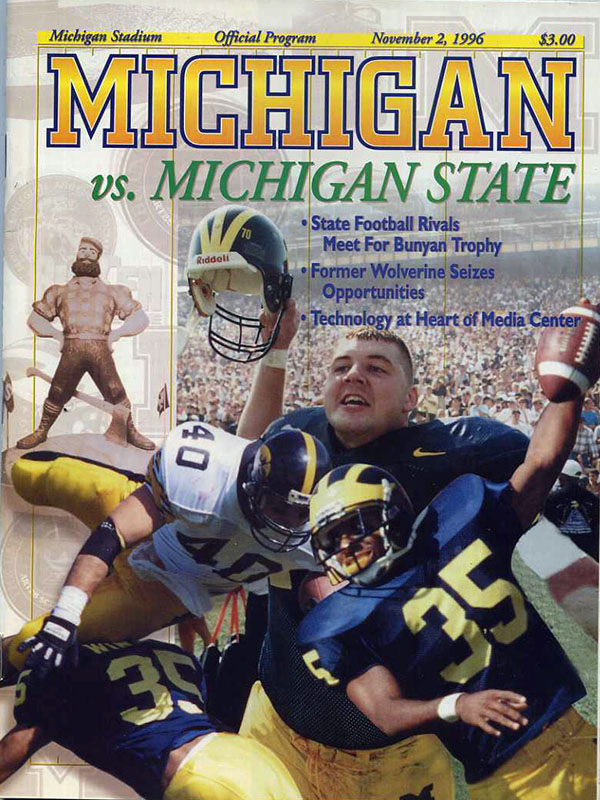 College Football Program: Michigan Wolverines vs. Michigan State Spartans (November 2, 1996)