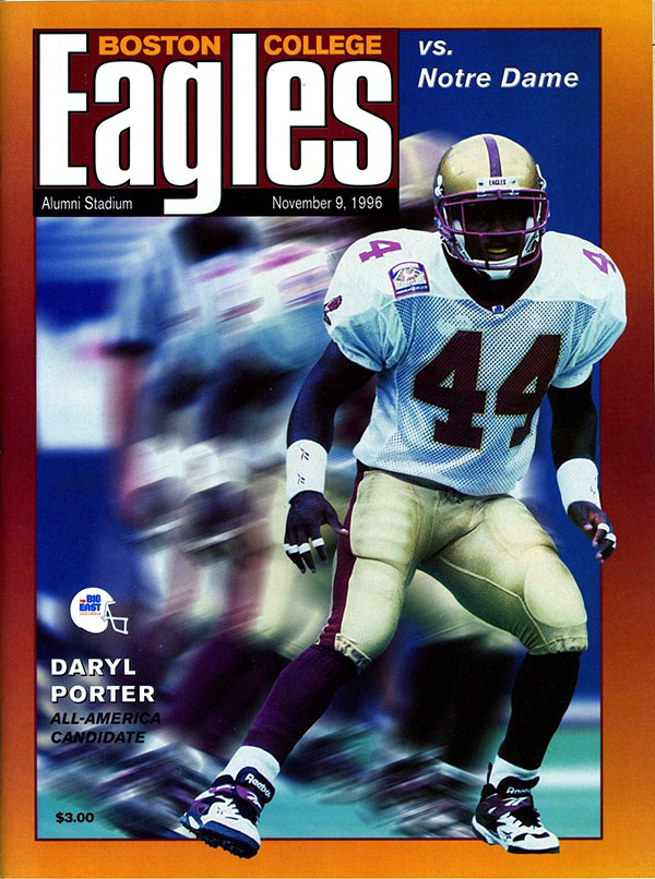 College Football Program: Boston College Eagles vs. Notre Dame Fighting Irish (November 9, 1996)