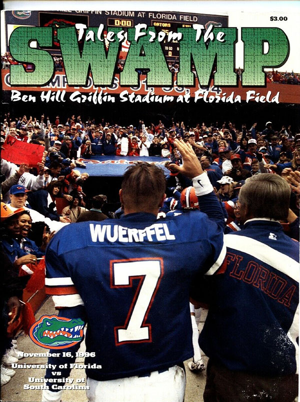 College Football Program: Florida Gators vs. South Carolina Gamecocks (November 16, 1996)