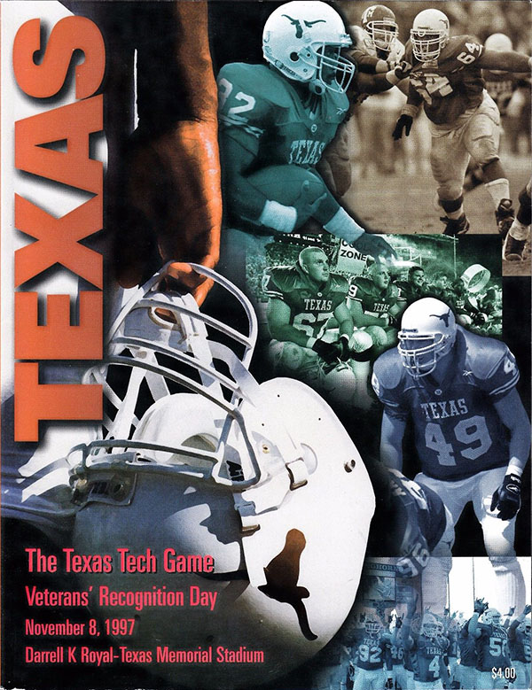 College Football Program: Texas Longhorns vs. Texas Tech Red Raiders (November 8, 1997)