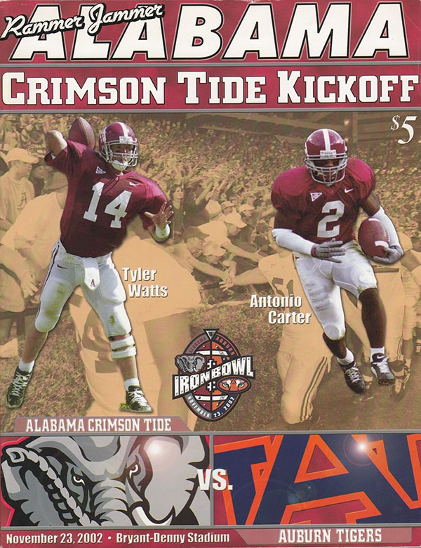 College Football Program: Alabama Crimson Tide vs. Auburn Tigers (November 23, 2002)