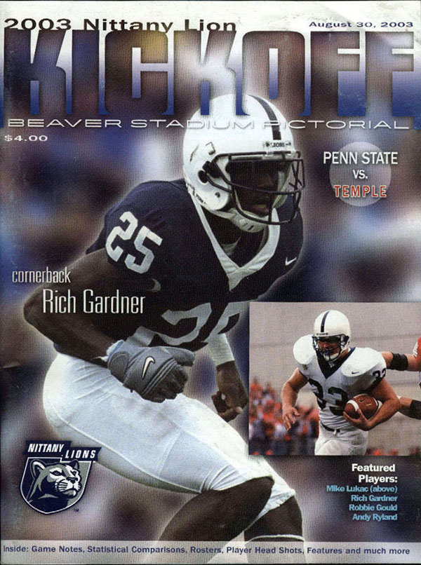 College Football Program: Penn State Nittany Lions vs. Temple Owls (August 30, 2003)