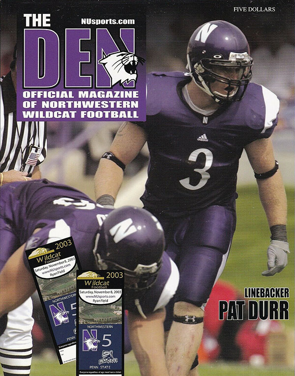 College Football Program: Northwestern Wildcats vs. Penn State Nittany Lions (November 8, 2003)