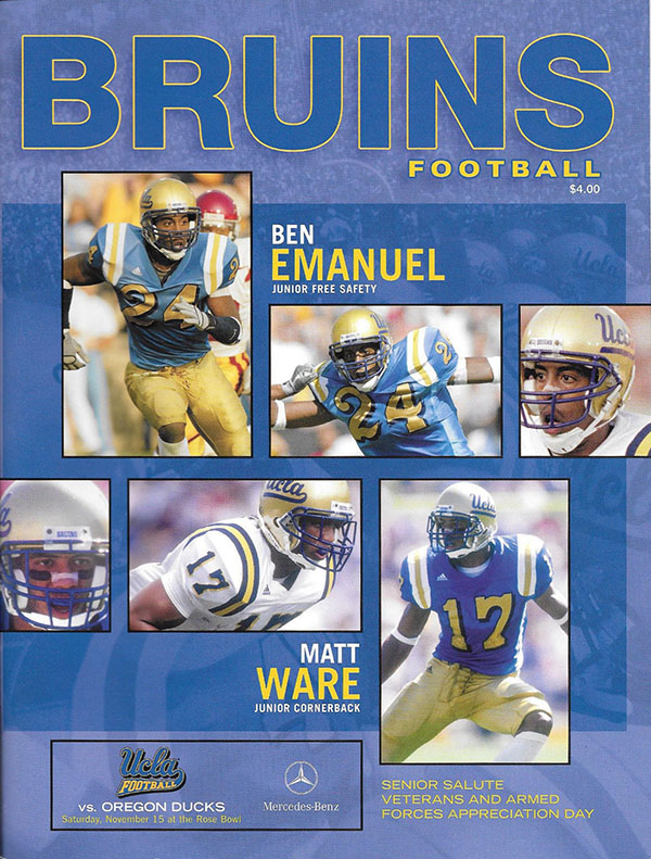 College Football Program: UCLA Bruins vs. Oregon Ducks (November 15, 2003)