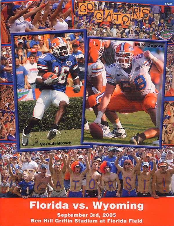 College Football Program: Florida Gators vs. Wyoming Cowboys (September 3, 2005)