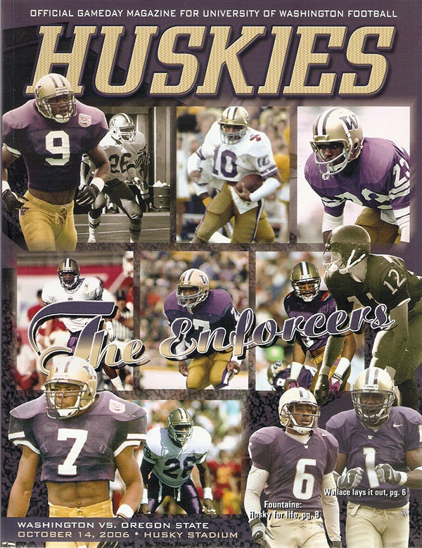 College Football Program: Washington Huskies vs. Oregon State Beavers (October 14, 2006)