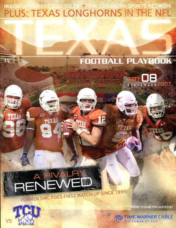 College Football Program: Texas Longhorns vs. TCU Horned Frogs (September 8, 2007)