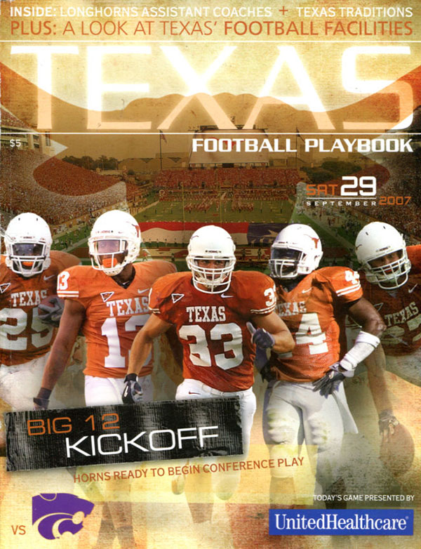 College Football Program: Texas Longhorns vs. Kansas State Wildcats (September 29, 2007)