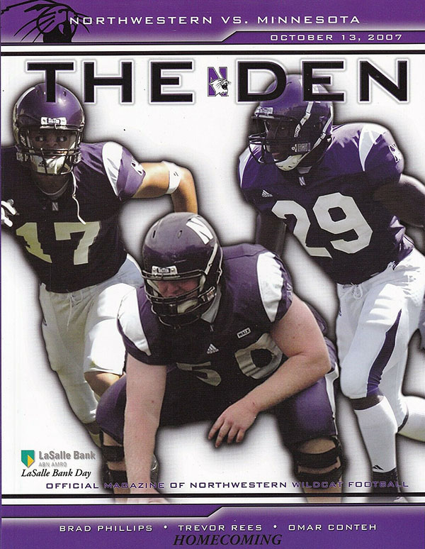 College Football Program: Northwestern Wildcats vs. Minnesota Golden Gophers (October 13, 2007)