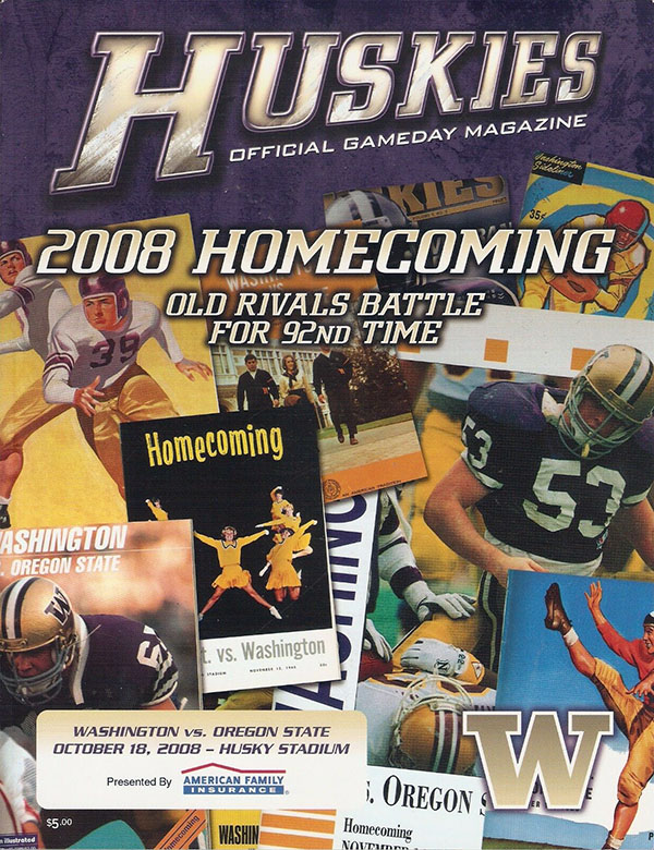 College Football Program: Washington Huskies vs. Oregon State Beavers (October 18, 2008)