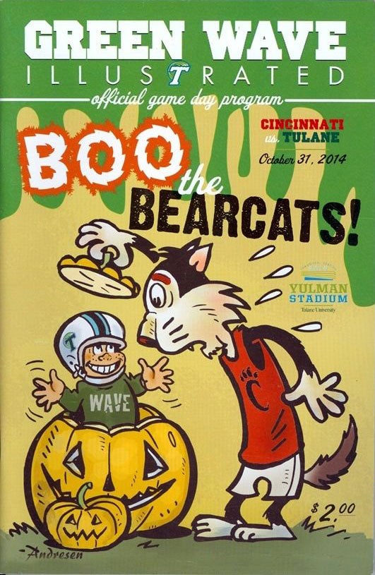 College Football Program: Tulane Green Wave vs. Cincinnati Bearcats (October 31, 2014)