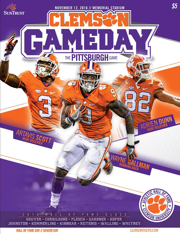 College Football Program: Clemson Tigers Vs. Pittsburgh Panthers ...