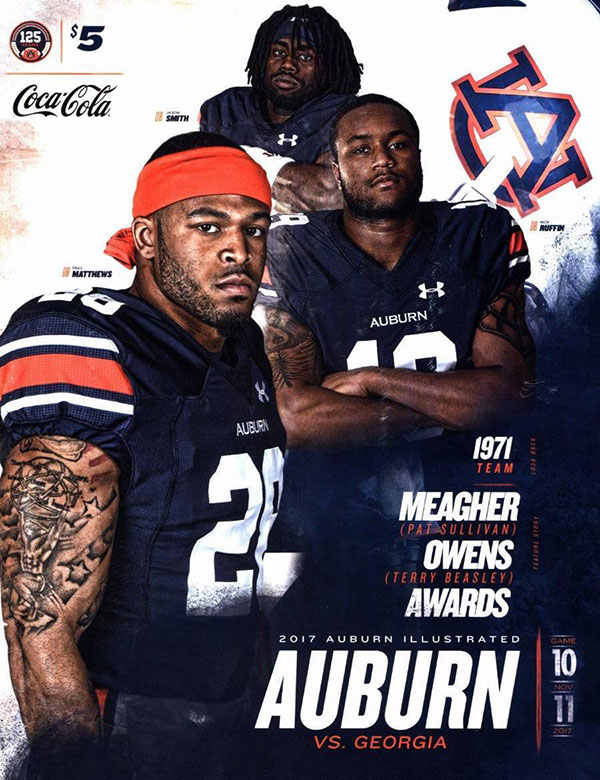 College Football Program: Auburn Tigers vs. Georgia Bulldogs (November 11, 2017)