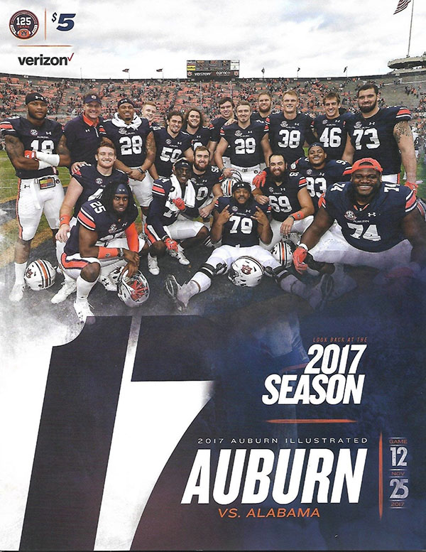 College Football Program: Alabama Crimson Tide vs. Auburn Tigers (November 25, 2017)