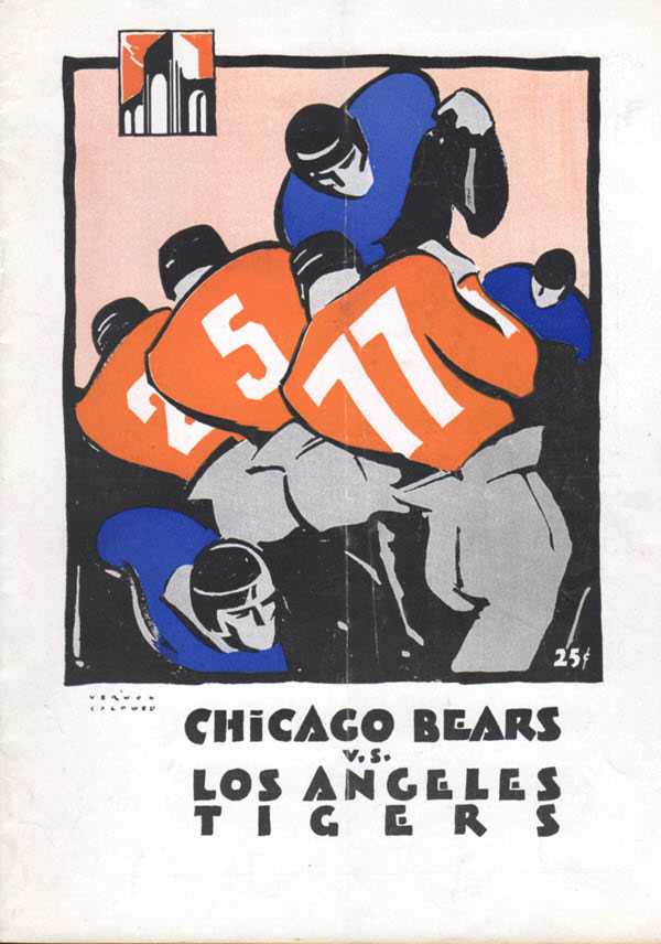 NFL Program: Los Angeles Tigers vs. Chicago Bears (January 16, 1926)