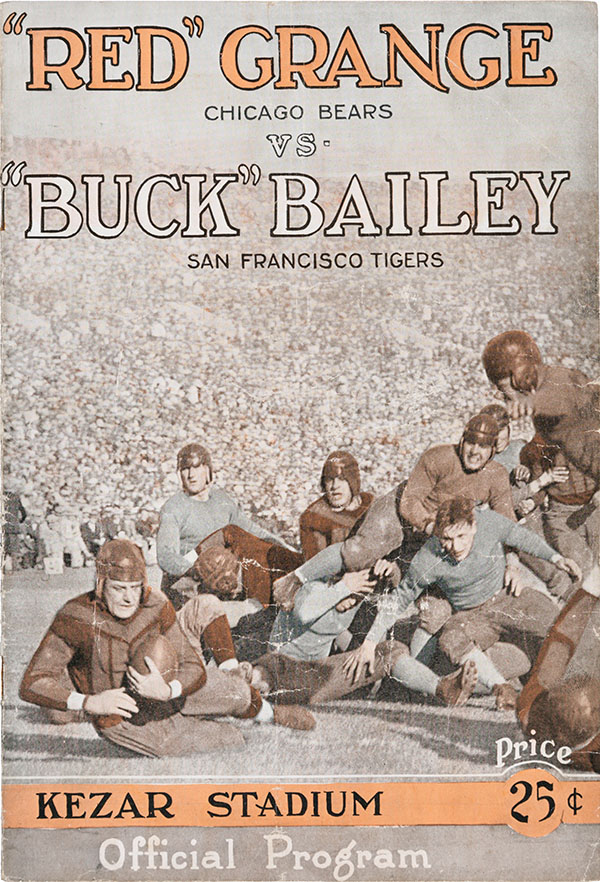 NFL Program: San Francisco Tigers vs. Chicago Bears (January 24, 1926)