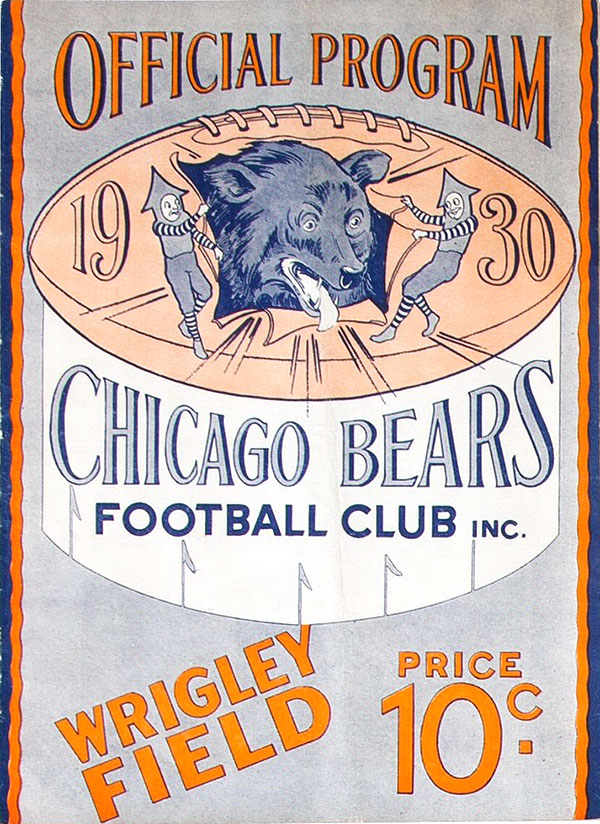 NFL Program: Chicago Bears vs. Green Bay Packers (November 9, 1930)