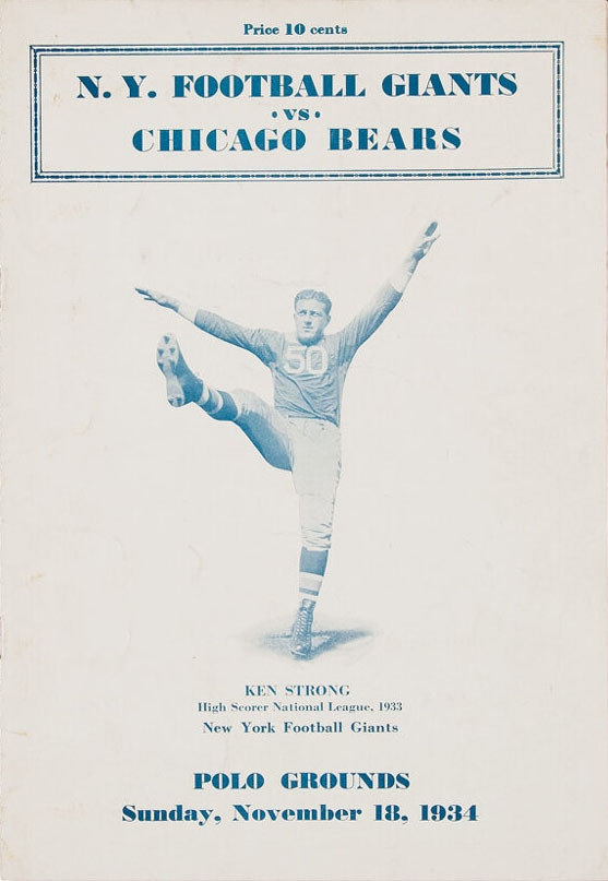 NFL Program: New York Giants vs. Chicago Bears (November 18, 1934)