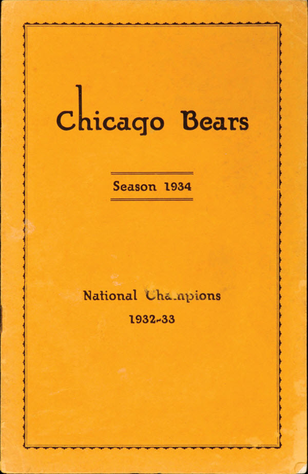 NFL Media Guide: Chicago Bears (1934)