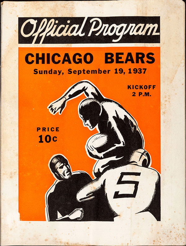 NFL Program: Green Bay Packers vs. Chicago Bears (September 19, 1937)