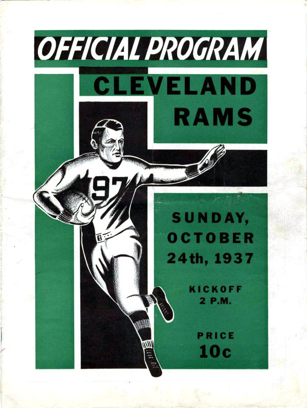 NFL Program: Green Bay Packers vs. Cleveland Rams (October 24, 1937)