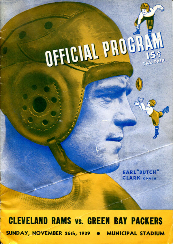 NFL Program: Cleveland Rams vs. Green Bay Packers (November 26, 1939)