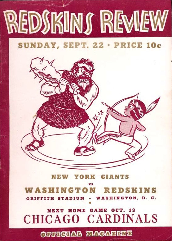 NFL Program: Washington Redskins vs. New York Giants (September 22, 1940)