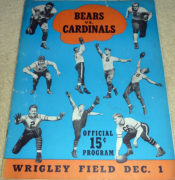 NFL Program: Chicago Bears vs. Chicago Cardinals (December 1, 1940)