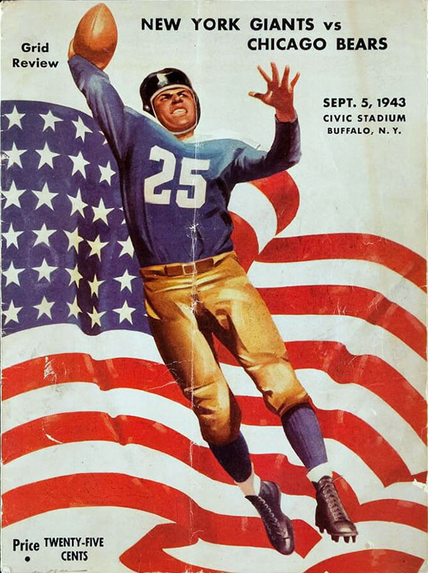 NFL Program: New York Giants vs. Chicago Bears (September 5, 1943)