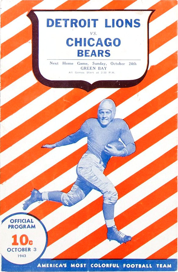 NFL Program: Detroit Lions vs. Chicago Bears (October 3, 1943)