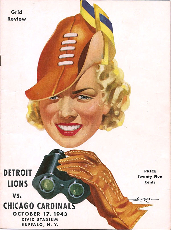 NFL Program: Chicago Cardinals vs. Detroit Lions (October 17, 1943)