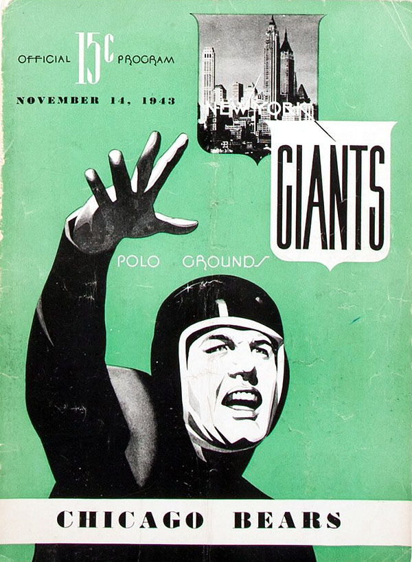 NFL Program: New York Giants vs. Chicago Bears (November 14, 1943)