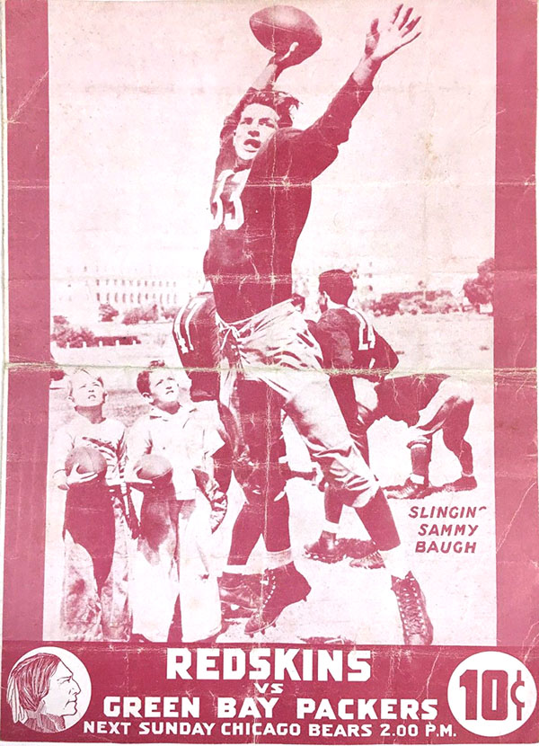 NFL Program: Washington Redskins vs. Green Bay Packers (September 4, 1944)