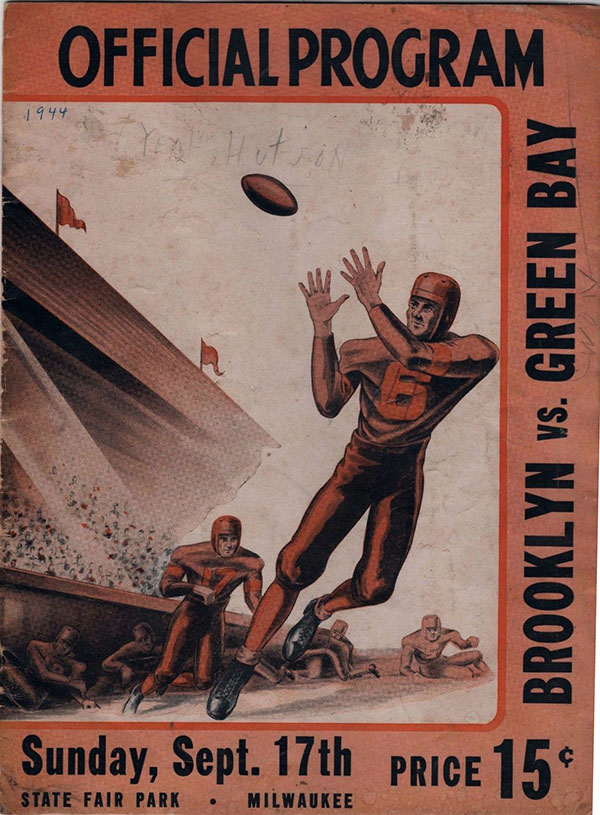 NFL Program: Green Bay Packers vs. Brooklyn Tigers (September 17, 1944)