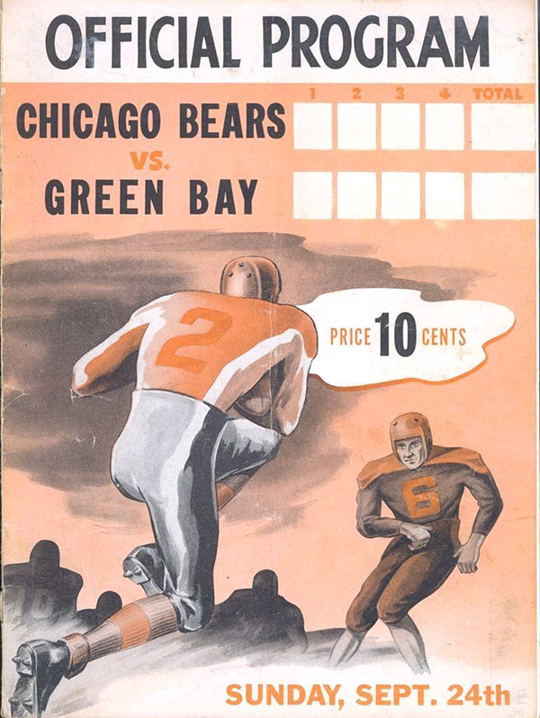 NFL Program: Green Bay Packers vs. Chicago Bears (September 24, 1944)