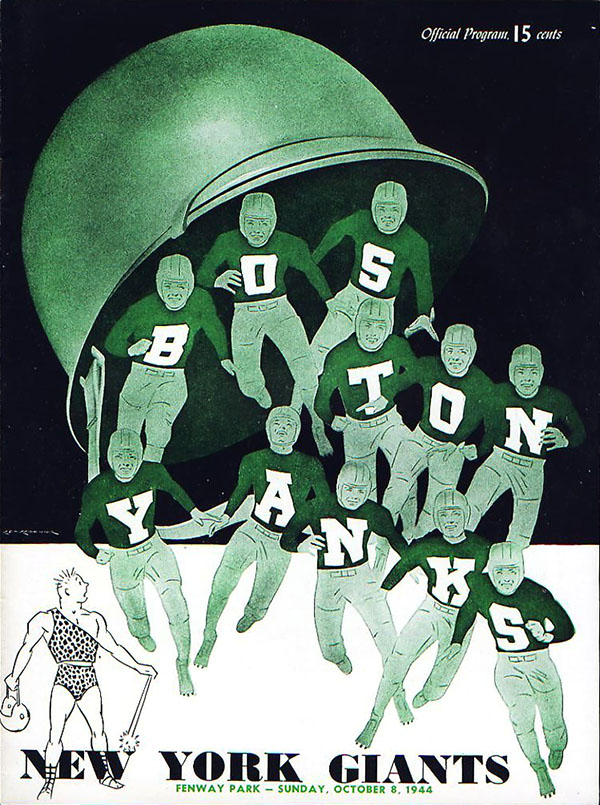 NFL Program: Boston Yanks vs. New York Giants (October 8, 1944)