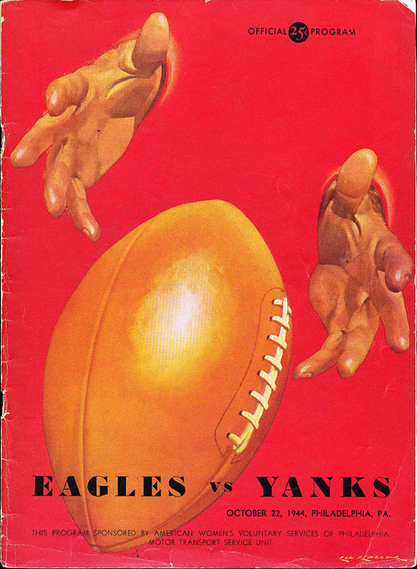 NFL Program: Philadelphia Eagles vs. Boston Yanks (October 22, 1944)