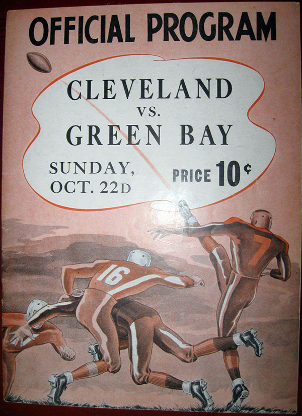 NFL Program: Green Bay Packers vs. Cleveland Rams (October 22, 1944)