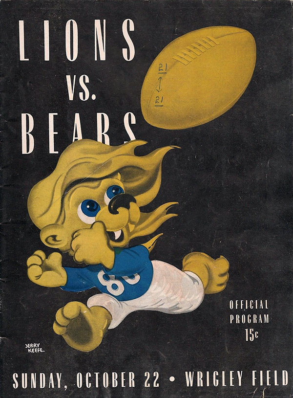 NFL Program: Chicago Bears vs. Detroit Lions (October 22, 1944)