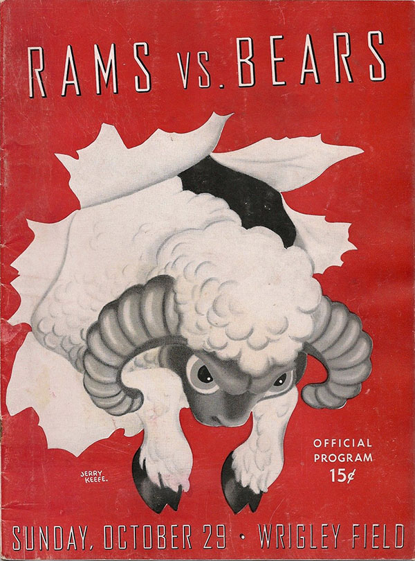 NFL Program: Chicago Bears vs. Cleveland Rams (October 29, 1944)