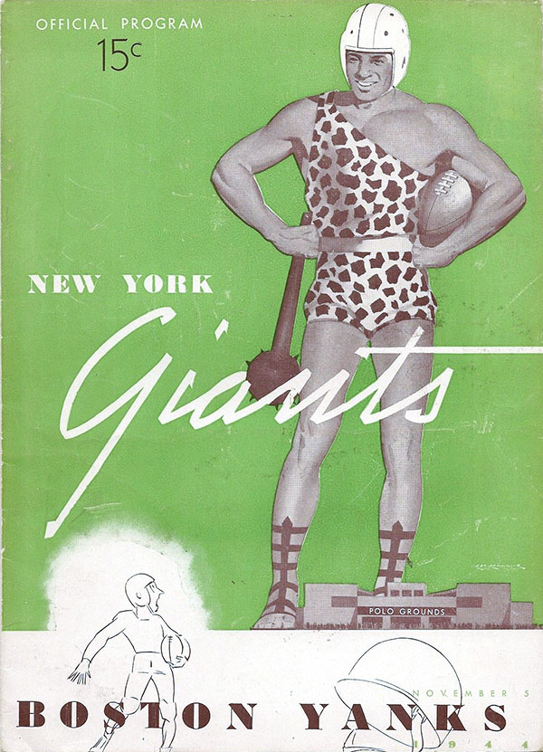 NFL Program: New York Giants vs. Boston Yanks (November 5, 1944)